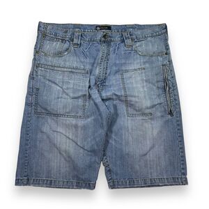Vintage‎ Y2K Light Wash Denim Cargo Shorts Men's 40